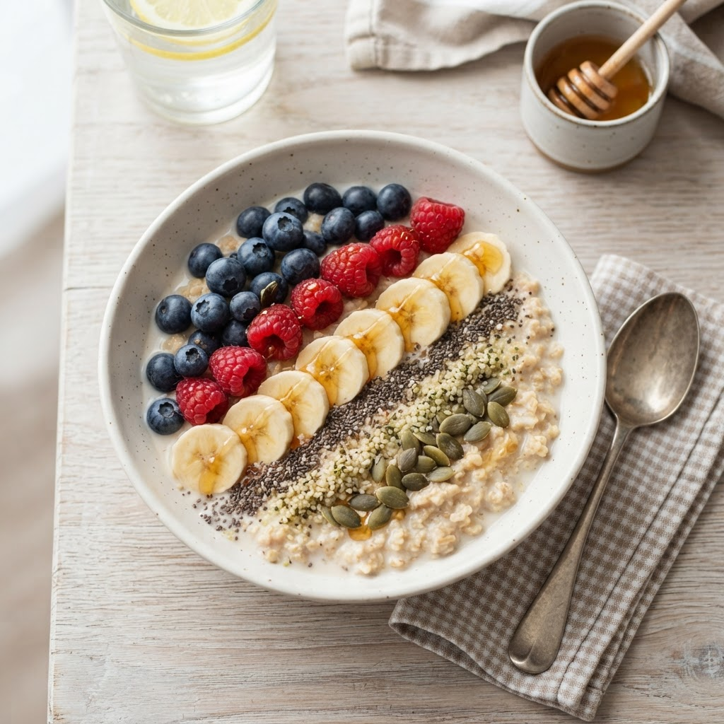 Bowl de aveia com frutas